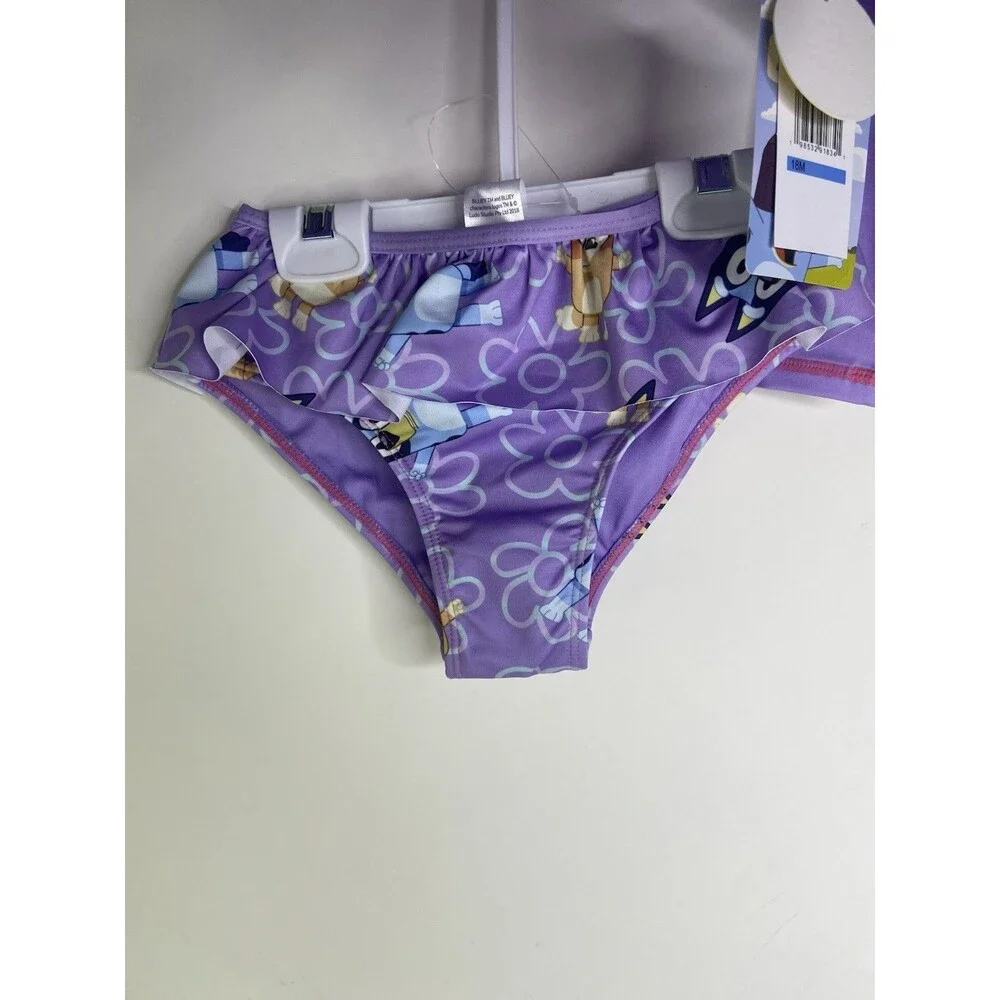 Bluey Bingo 2 Piece Rash guard Top Bottoms Swim Set Swimwear Girls 18 Months
